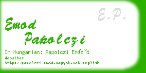 emod papolczi business card